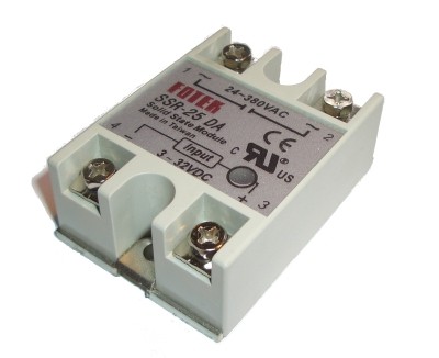 Relän och kontaktorer | Elektroniktillbehör | Solid State Relä 25A AC ...